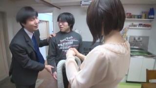 AdultGames Horny Japanese model Tejima Aoi in Crazy Cunnilingus, Threesomes JAV video Office