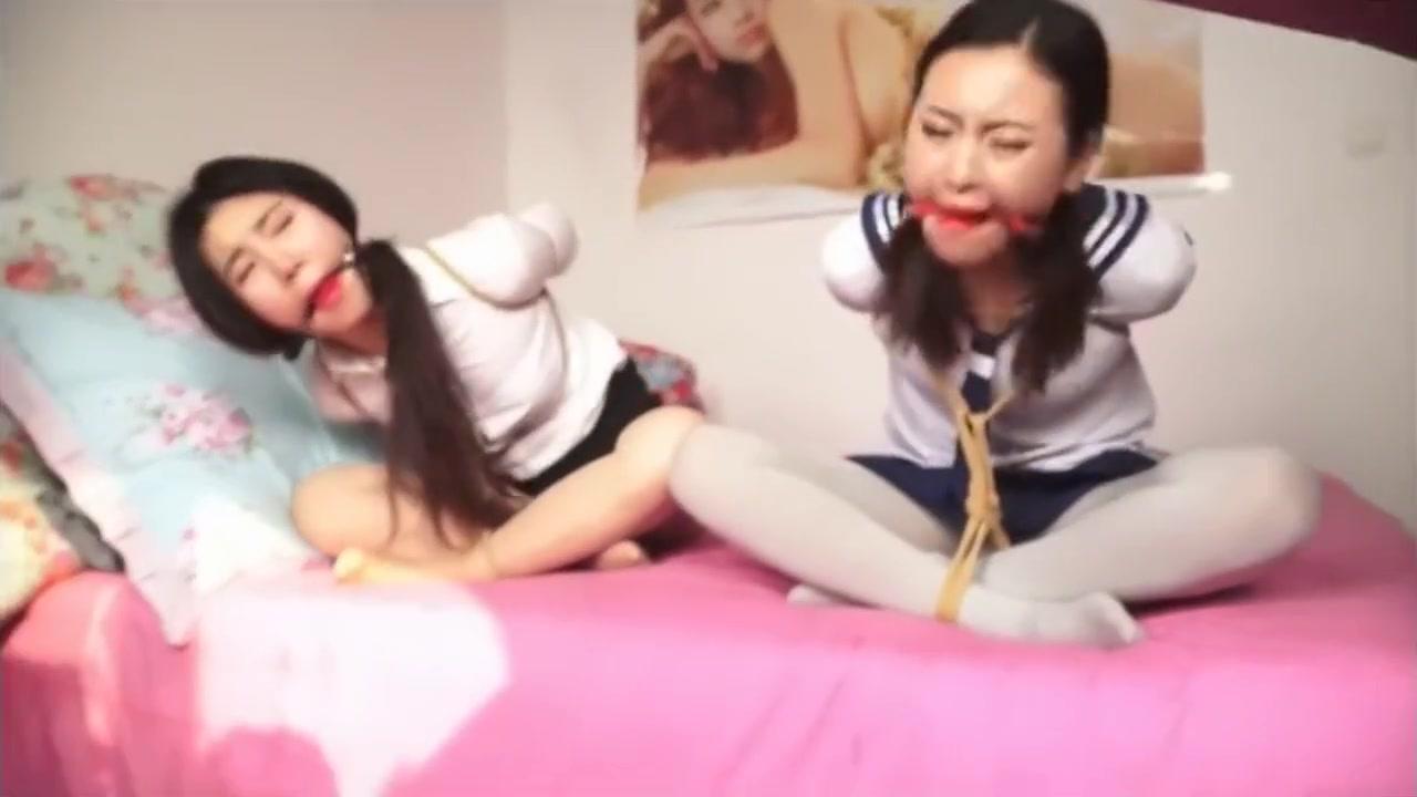 Riding Cock Two Chinese Bound Sexy Girl Sex