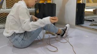 Oralsex Asian Girl Hogtied In Jeans Jacking