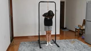 Calle Chinese Bondage - Cutie Bound To A Rack ThePorndude