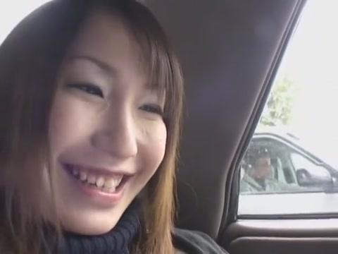 Cum Swallow  Amazing Japanese whore Ai Miyazaki in Fabulous Car, Handjobs JAV video Smoking - 1