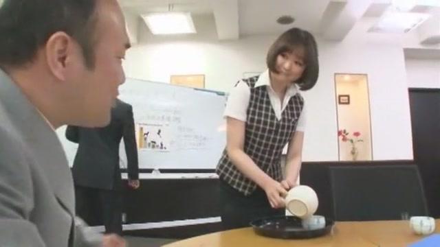 Incredible Japanese model Saki Asahina, Minako Uchida, Kyouko Maki in Hottest Secretary, Blowjob JAV scene - 2